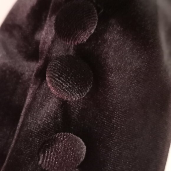 'COLLEEN LOPEZ' Poly Velvet embroidered Jacket Size M Lined EUC - Picture 8 of 16